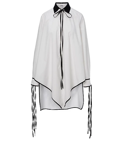 Cotton Pointed Hem Shirt