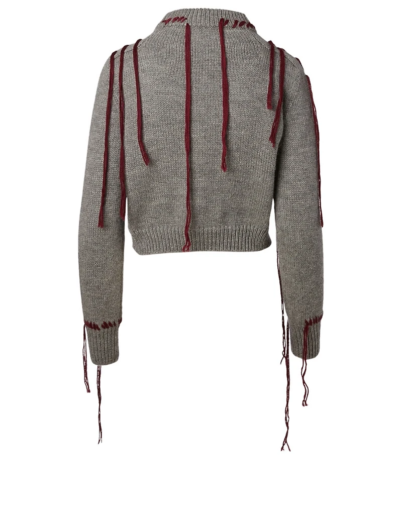 Wool Fringe Sweater