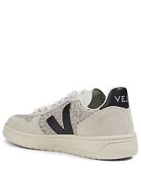 V-10 Flannel And Suede Sneakers