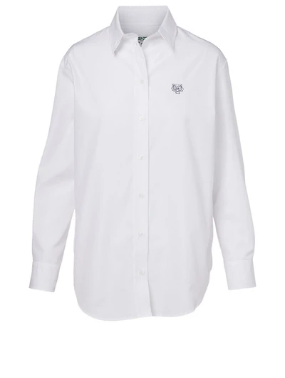 Cotton Shirt With Tiger Crest