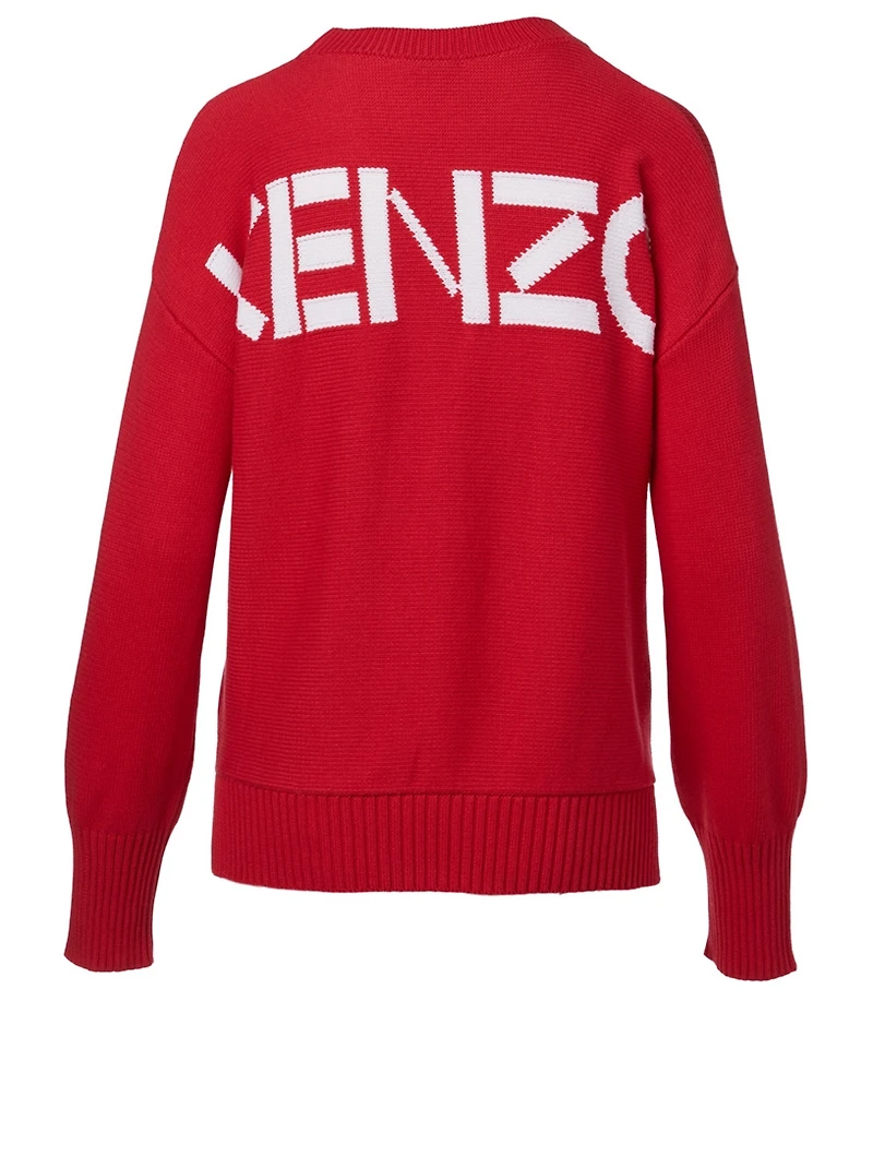 Cotton-Blend Sweater With Back Logo