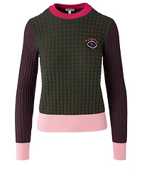 Wool-Blend Eye Sweater