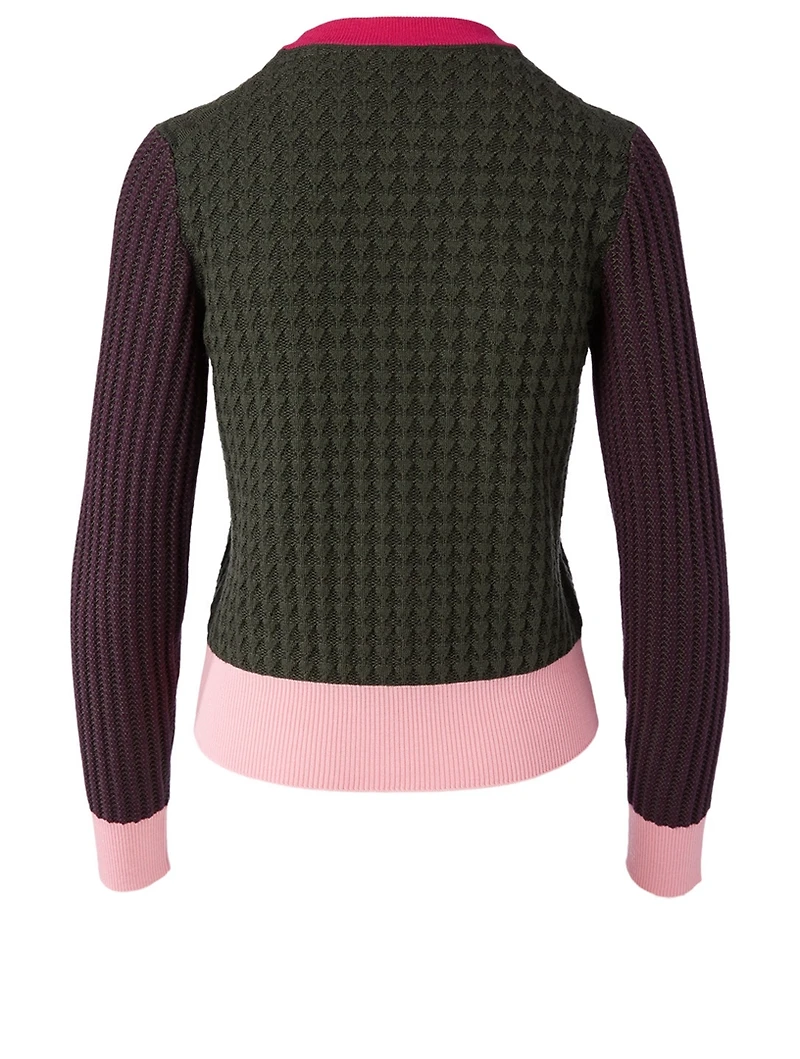 Wool-Blend Eye Sweater