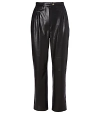 Mitsu Faux Leather Pants