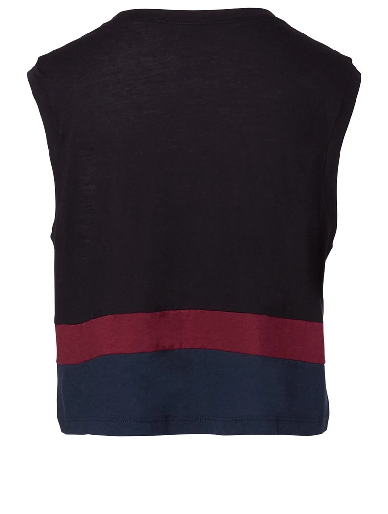 Paneled Cropped Tank Top