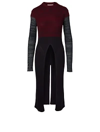 Wool-Blend Long Sweater