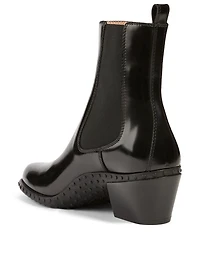 Leather Texan Heeled Chelsea Boots