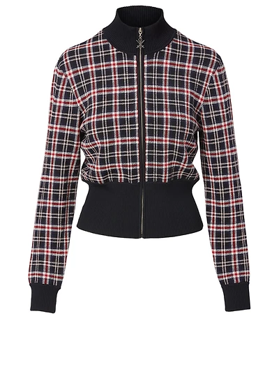 Track Jacket Plaid Print
