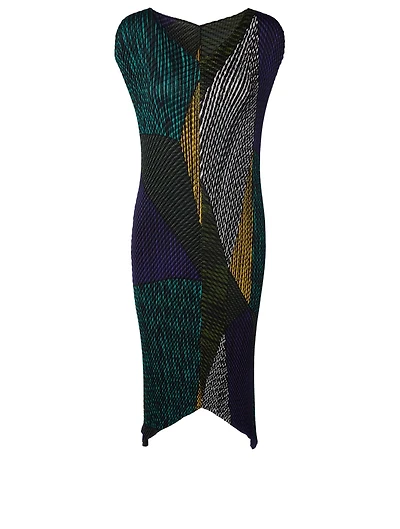 Random Glow Pleats Dress