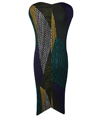 Random Glow Pleats Dress