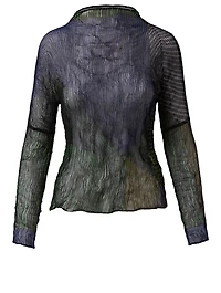 Random Chiffon Twist Long-Sleeve Top