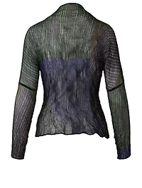 Random Chiffon Twist Long-Sleeve Top