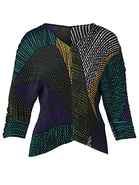 Random Glow Pleats Long-Sleeve Top