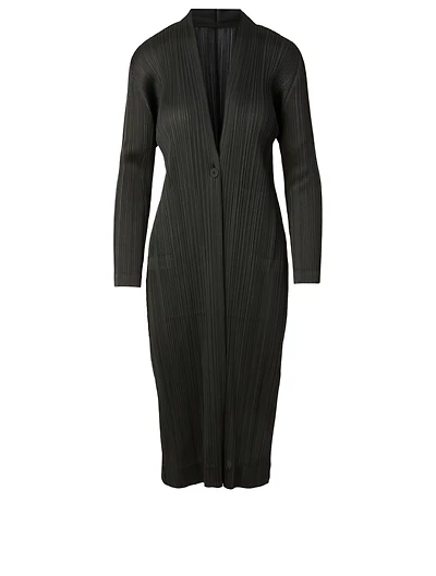 Pleated Midi Cardigan