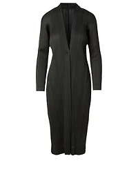 Pleated Midi Cardigan