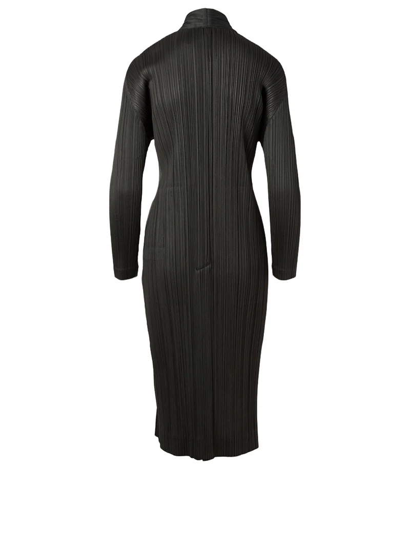 Pleated Midi Cardigan