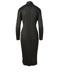 Pleated Midi Cardigan