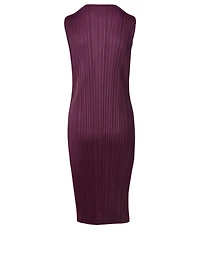 Pleated Sleeveless Dress