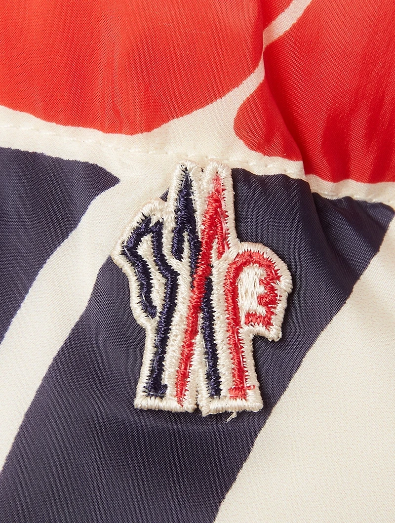 Plaret Down Bomber Jacket Logo Print