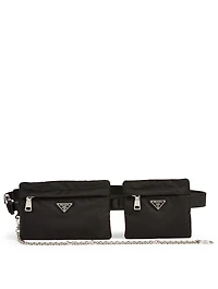 Two-Pouch Nylon Belt Bag