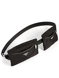 Two-Pouch Nylon Belt Bag