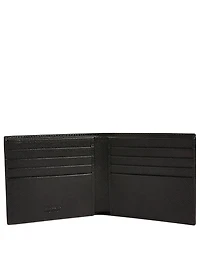 Saffiano Leather Bifold Wallet With Stripe