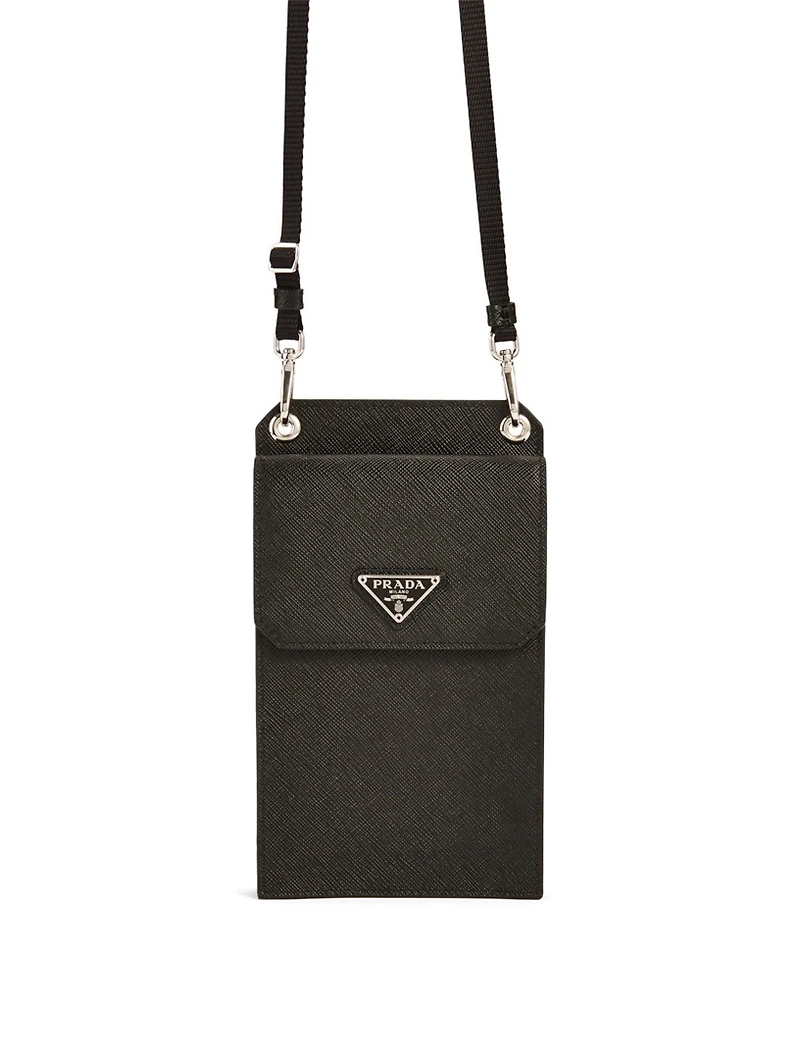 Saffiano Leather Neck Pouch