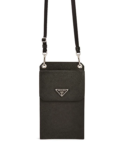 Saffiano Leather Neck Pouch