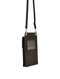 Saffiano Leather Neck Pouch