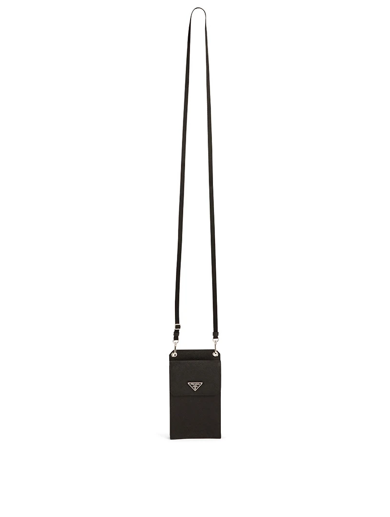 Saffiano Leather Neck Pouch