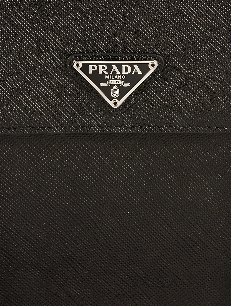 Saffiano Leather Neck Pouch