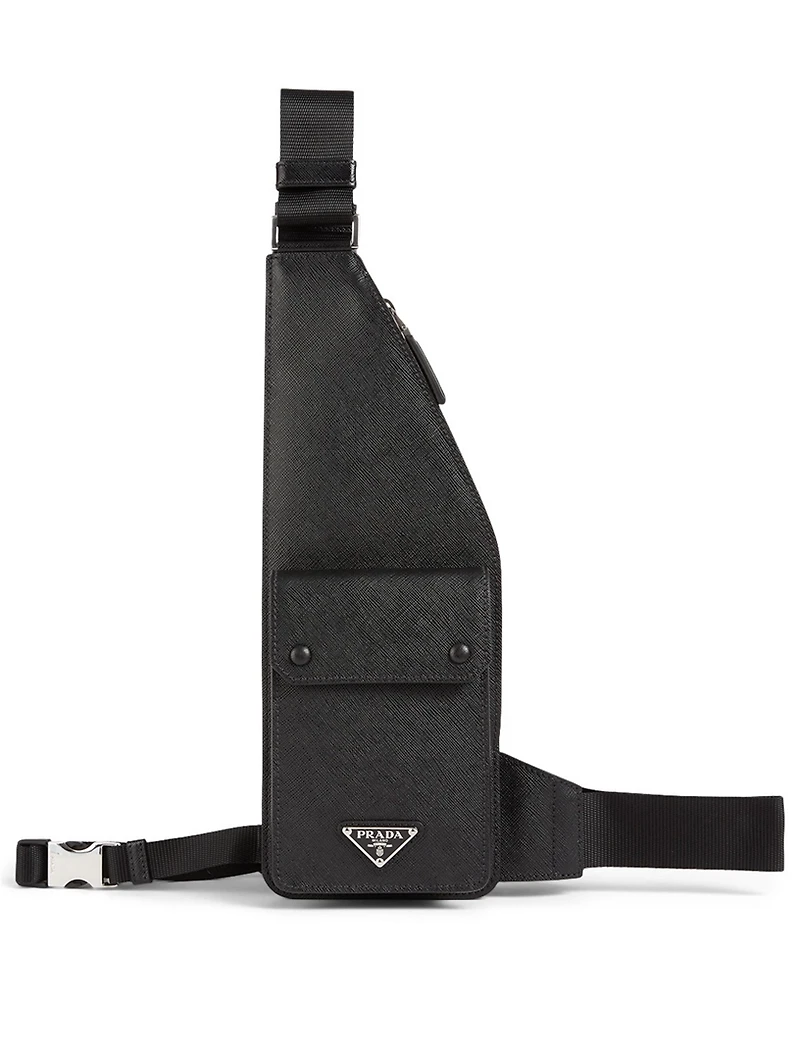 Saffiano Leather Crossbody Sling Bag
