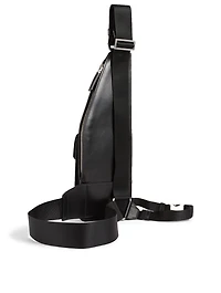 Saffiano Leather Crossbody Sling Bag
