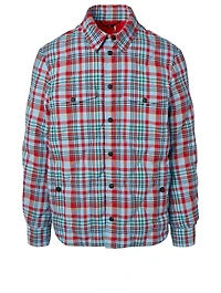Briere Wool Down Shirt Jacket Plaid Print