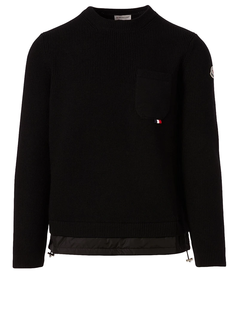 Wool Sweater With Nylon Gaiter