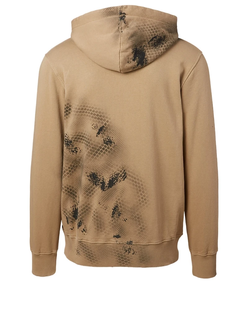 Cotton Logo Hoodie With Camo Treatment
