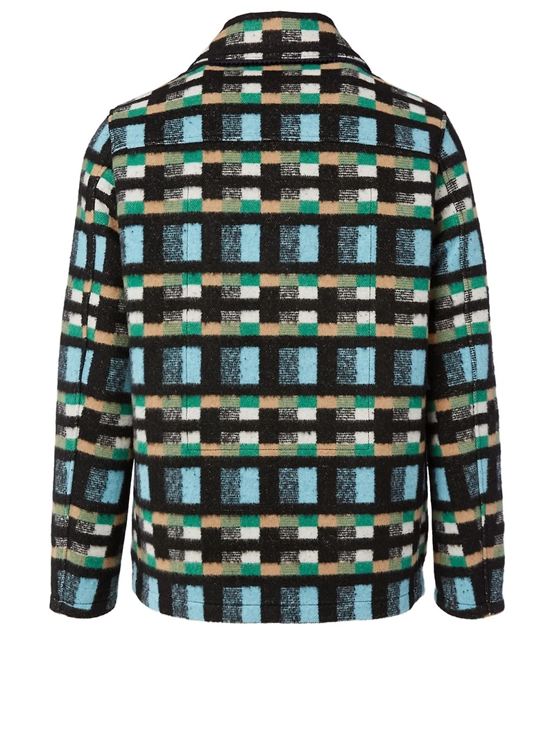 Wool And Cotton Jacket Check Print
