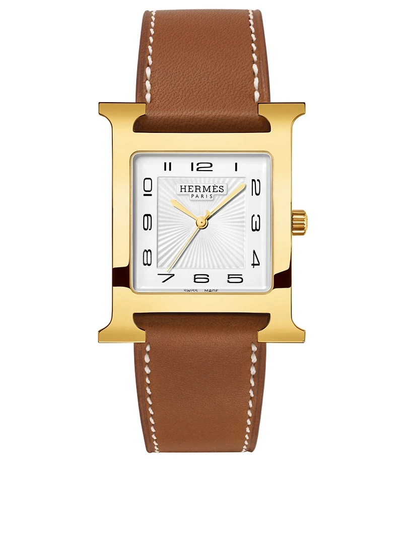 Heure H TGM Leather Strap Watch