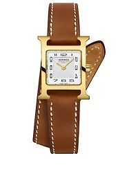 Heure H TPM Double Tour Leather Strap Watch