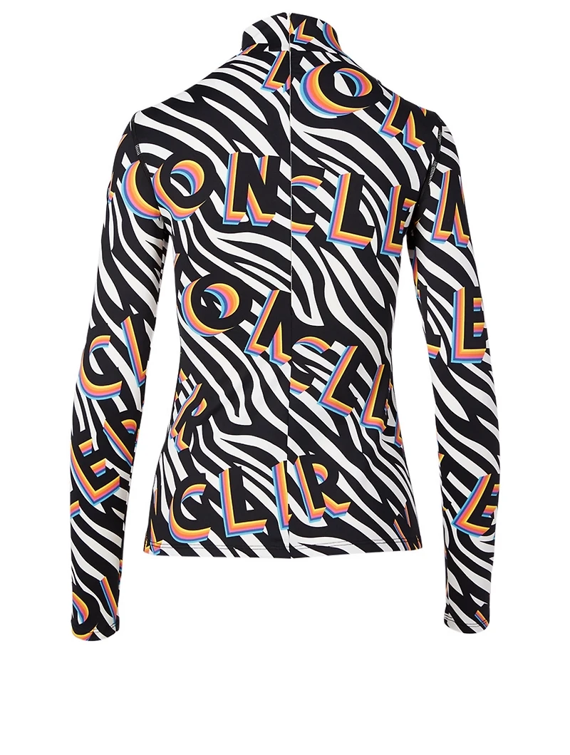 Richard Quinn + Slim-Fit Turtleneck Logomania Print