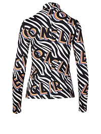Richard Quinn + Slim-Fit Turtleneck Logomania Print