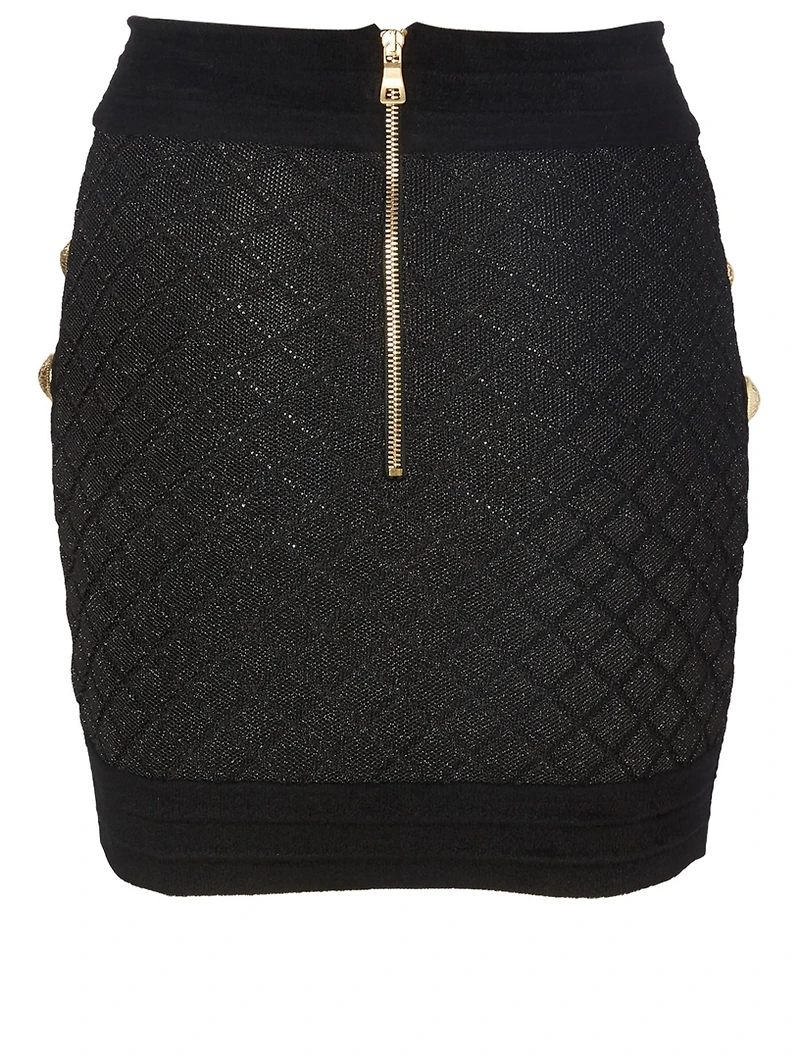 High-Waisted Knit Skirt