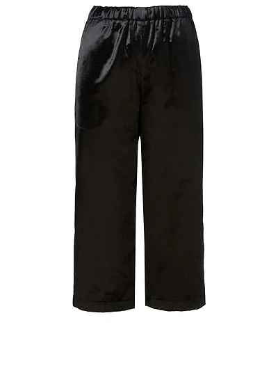 Velvet Wide-Leg Pants