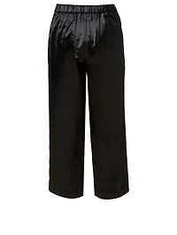 Velvet Wide-Leg Pants