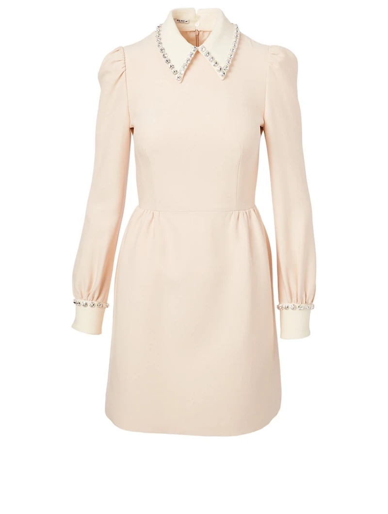 Cady Long-Sleeve Dress With Crystals