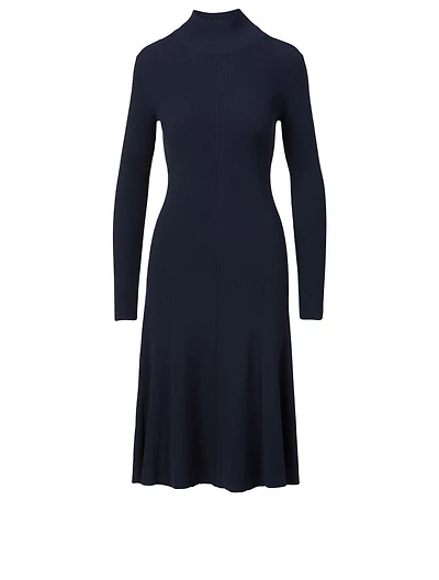 Mockneck Knit Sweater Dress