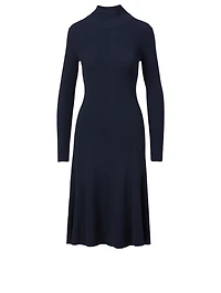 Mockneck Knit Sweater Dress