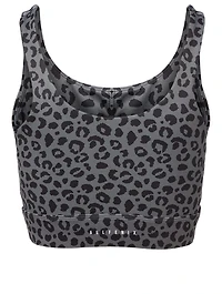 Black Jagger Sports Bra Leopard Print