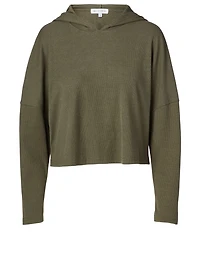 Lyla Ribbed Cropped Hoodie