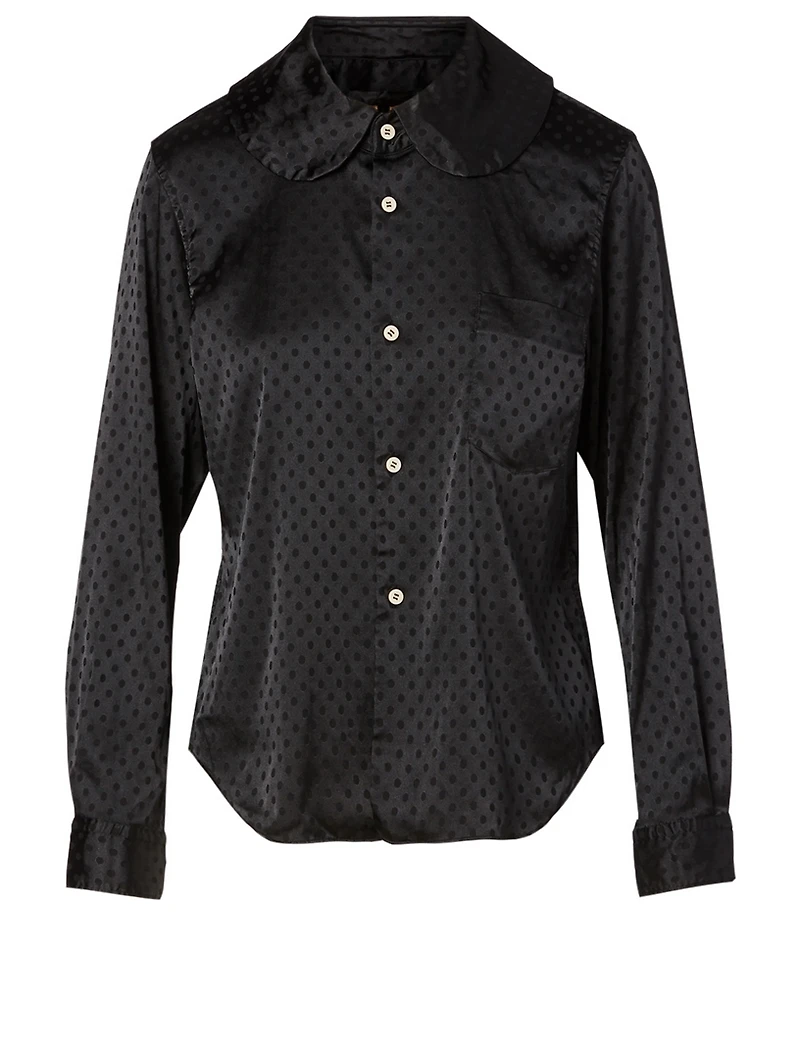 Satin Blouse Polka Dot Print